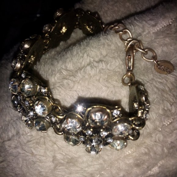 Zara bronze flower vintage crystal bracelet - Picture 1 of 2